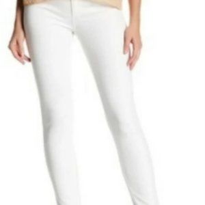 NWT Tahari Jamie Roll Cuff White Stretch Skinny Jeans